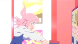 ゲーセン少女4話 桃子ちゃんのモグラ叩きゲーム