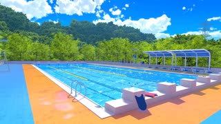 【VRChatワールド紹介】澄夏町学校 プール開放日 -School Swimming Pool in Summer-