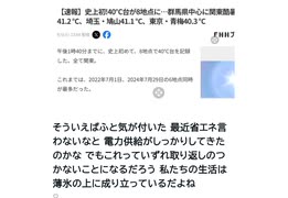 そういえばふと気が付いた 最近省エネ言わないなと 電力供給がしっかりしてきたのかな でもこれっていずれ取り返しのつかないことになるだろう 私たちの生活は薄氷の上に成り立っているだよね