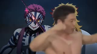 【鬼滅の刃】きんに君と戦う猗窩座のモノマネ