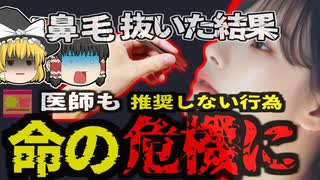 『実は危険な鼻毛抜き』身嗜みの為鼻毛を抜いた女性が命の危機に…最悪の場合脳炎になるリスクも【ゆっくり解説