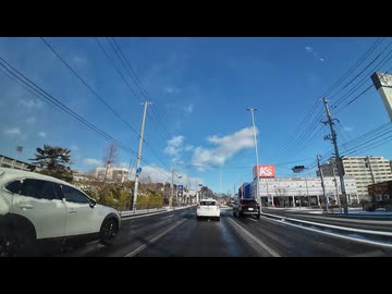 国道4号線箱堤交差点立体化を見に行くドライブ　7　ガス局前から安養寺付近　マツダ２車載　2025　0208