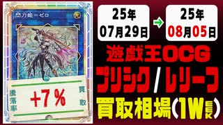 遊戯王【プリシク&レリーフ】買取相場《88枚/週》｜07月29日～08月05日 ＜50円以上騰落＞ #遊戯王OCG #PSE #プリズマティックシークレット