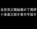 自民党次期総裁の下馬評　小泉進次郎か高市早苗か