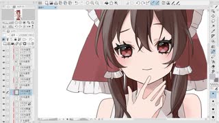 博麗霊夢描いてみた