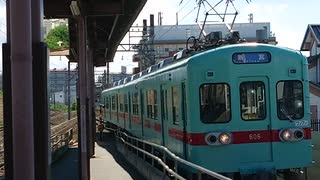 西鉄貝塚線・西鉄600系の到着(普通・西鉄新宮行き)