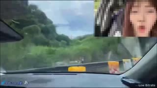 ホモと見るレンタカーでクッションドラムに突っ込んでしまう女