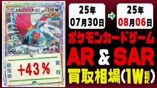 ポケカ【AR&SAR】買取相場《137枚/週》｜07月30日～08月06日 ＜100円以上騰落＞ #ポケモンカードゲーム #アートレア #スペシャルアートレア