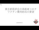 東京都医師会の高齢者コロナワクチン費用助成の要望
