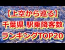 千葉県の駅乗降客数ランキングTOP20を上空から巡ってみた【Google Earth Studio】