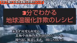 【3分でわかる地球温暖化詐欺のレシピ】