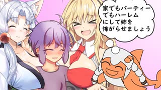 家でもパーティーで弟君をハーレムにして家族を怖がらせましょう【ハーレム投稿祭】