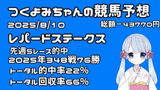 【2025レパードステークス】つくよみちゃんの競馬予想