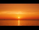 beautiful sunset over lake ontario in the usa yachts are visible in the distance