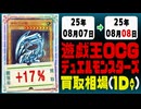 遊戯王 買取相場《102枚/1日》｜08月07日～08月08日 ＜20円以上騰落＞ #遊戯王OCG #DOOMOFDIMENSIONS #デュエリストアドバンス #黒魔導HERO御巫