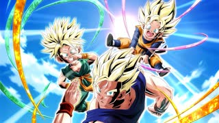 【ドッカンバトル】闘志満杯の新世代 超サイヤ人孫悟飯(青年期) +超サイヤ人トランクス(幼年期)&超サイヤ人孫悟天(幼年期)【LR】バトルモーション