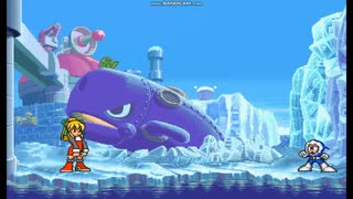 アクションゲームツクールMV ロックマンロールちゃん ガッツマンステージとアイスマンステージ 比較