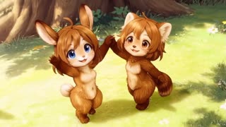 ふわもこ3人組のわくわく森さんぽ