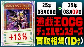 遊戯王 買取相場《110枚/1日》｜08月08日～08月09日 ＜50円以上騰落＞ #遊戯王OCG #DOOMOFDIMENSIONS #デュエリストアドバンス #黒魔導HERO御巫