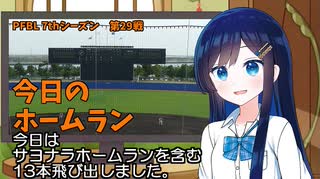 PFBL　7thシーズン　今日のホームラン　第29戦