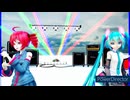 MMD、テト、ミク、計2人、で、いますぐ輪廻