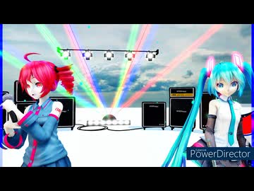 MMD、テト、ミク、計2人、で、いますぐ輪廻