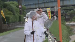 【中継】「男女２人が流された」と通報の西郷川　福津市畦町から　捜索の状況は