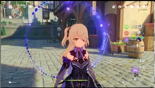 原神　雷電将軍＆フィッシュル＆ナヒーダでデイリー任務#５４２。地脈の花