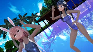 【Ray-mmd】リゾートハウスで御坂美琴と佐天さんがラビットホール