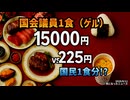 【給付金なぜ2万円だったのかが判明】◆ゲル『なるべく安く済ませて一食1万5000円』国民は225円！？
