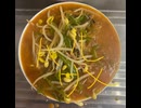 味の素　麻婆　春雨　ピーマン　モヤシ　料理