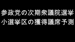 参政党の次期衆議院選挙　小選挙区の獲得議席予測