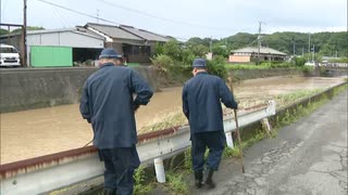 【九州北部　記録的大雨】　川に流された2人の捜索続く　福岡県新宮町では下水処理施設が水没