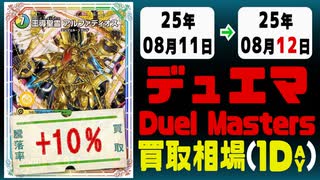 デュエマ 買取相場《17枚/1日》｜08月11日～08月12日 ＜20円以上騰落＞ #デュエルマスターズ #愛感謝祭ヒロインBEST #ジャシンインザシェル