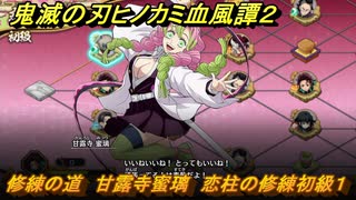 鬼滅の刃ヒノカミ血風譚２　修練の道　甘露寺蜜璃　恋柱の修練初級１　＃２５３