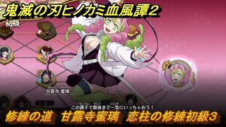鬼滅の刃ヒノカミ血風譚２　修練の道　甘露寺蜜璃　恋柱の修練初級３　＃２５５