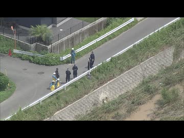 【記録的大雨】増水した川に流され行方不明となった男女2人の捜索続く　約70人態勢で範囲を広げて発見を急ぐ　福岡･福津市