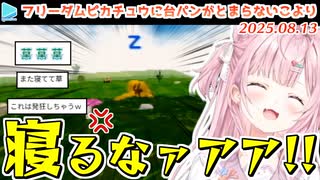 RTA中に昼寝をはじめるピカチュウに発狂する博衣こより