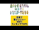 恋愛で落としにくいMBTIランキングTOP5