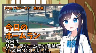 PFBL　7thシーズン　今日のホームラン　第31戦