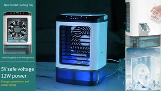 □️ アイスボックスとLEDマジック機能付きポータブル冷却ファン ❄