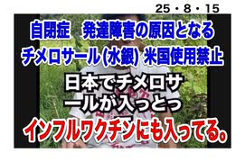25・8・15  佐々木一度もインフルワクチン打った事有りません。インフルエンザにも一度も罹った事有りません。