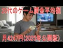 【動画News】20代のゲーム課金平均額は月4247円(2025年公開版)(2025/08/20)