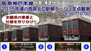 【A列車で行こう9・A9TC】究極版！平日朝の阪急神戸本線・西宮北口駅を再現してみた(6時～10時)2015年版