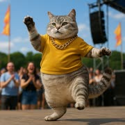 おもしろ猫ダンス動画