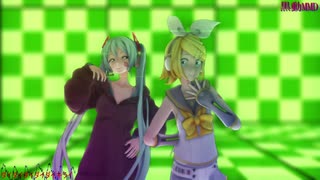 黒動[MMD]ミク＆リンでダイダイダイダイダイキライ