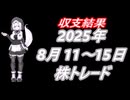 2025年 8月11日～8月15日  株取引　収支結果