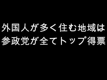 外国人が多く住む地域は　参政党が全てトップ得票