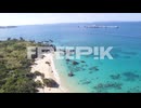 birdseye view of beach in okinawa japan