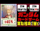 ガンダムカードゲーム 買取相場《139枚/週》｜08月13日～08月20日 ＜50円以上騰落＞ #GCG #gundam #Newtype Rising